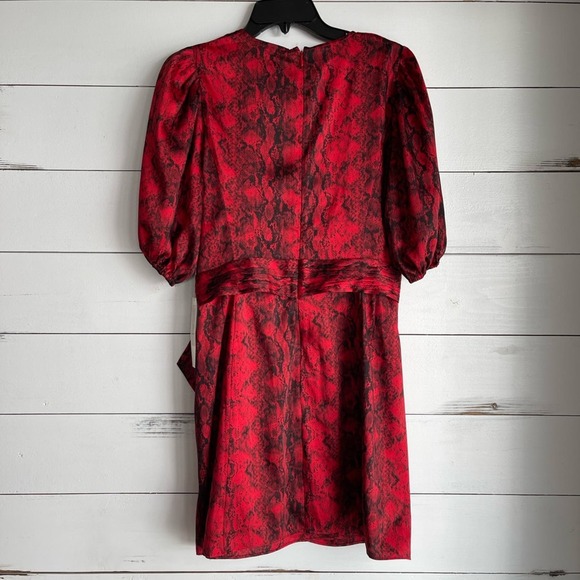 NWT Ronny Kobo Torrey Snakeskin-Print Mini Dress Size Large - Picture 8 of 10